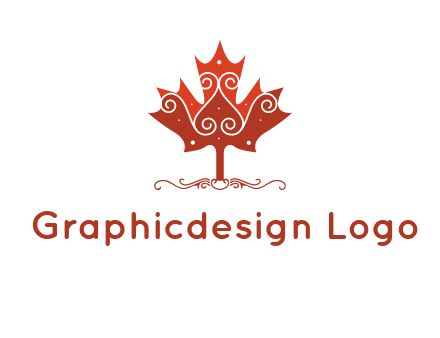 design on maple leaf logo