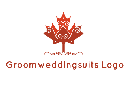 design on maple leaf logo