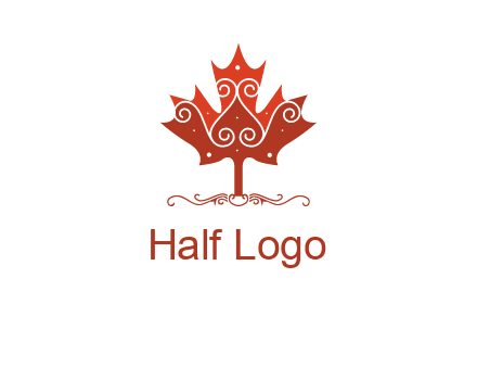 design on maple leaf logo