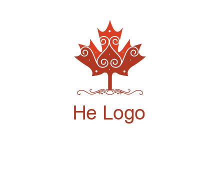 design on maple leaf logo