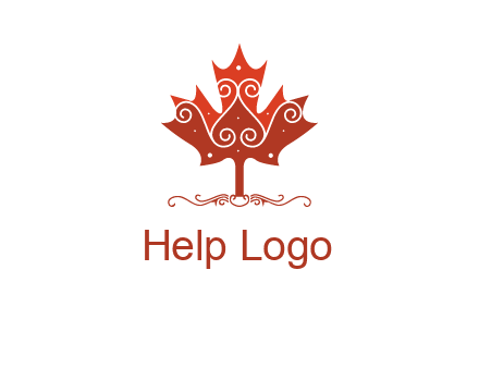 design on maple leaf logo