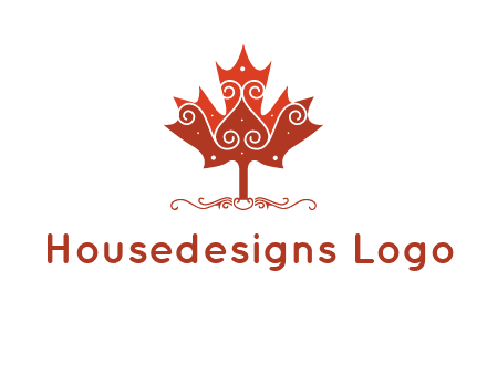 design on maple leaf logo