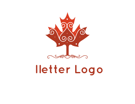design on maple leaf logo