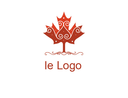 design on maple leaf logo