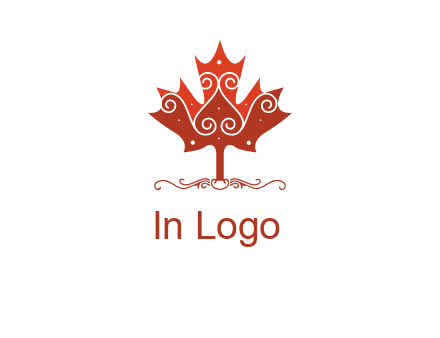 design on maple leaf logo