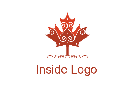 design on maple leaf logo