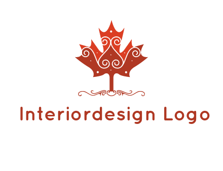 design on maple leaf logo