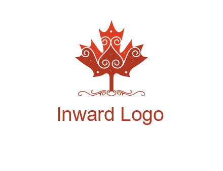design on maple leaf logo
