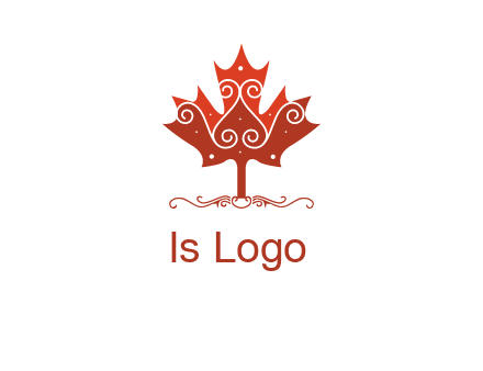 design on maple leaf logo