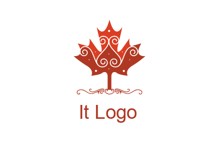 design on maple leaf logo