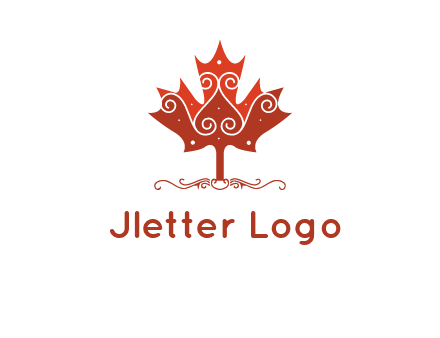 design on maple leaf logo