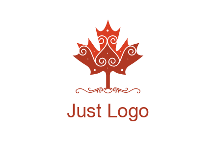 design on maple leaf logo