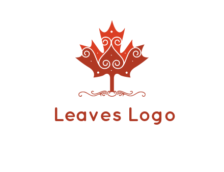 design on maple leaf logo