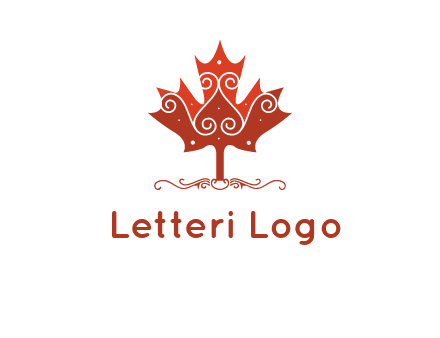 design on maple leaf logo