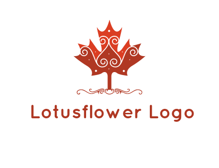 design on maple leaf logo