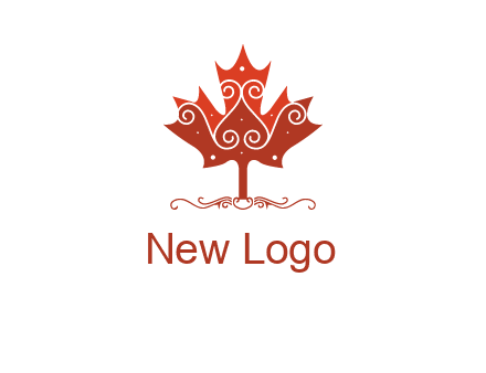 design on maple leaf logo