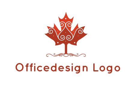 design on maple leaf logo