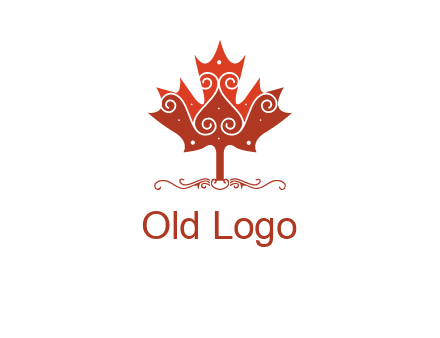 design on maple leaf logo