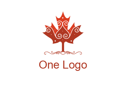 design on maple leaf logo