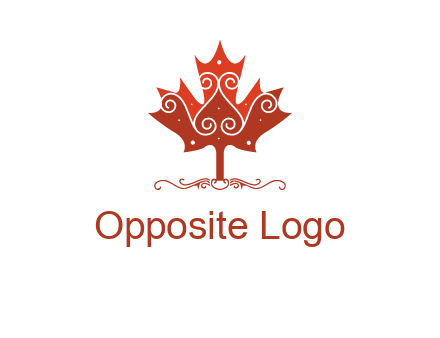 design on maple leaf logo