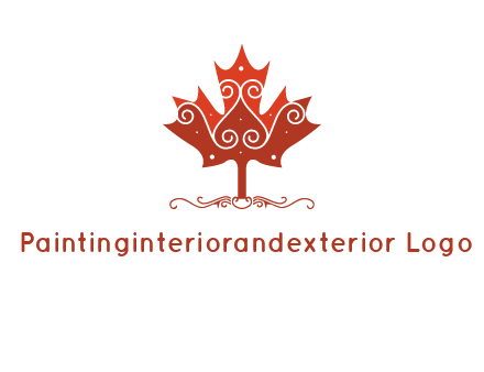 design on maple leaf logo