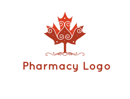 design on maple leaf logo