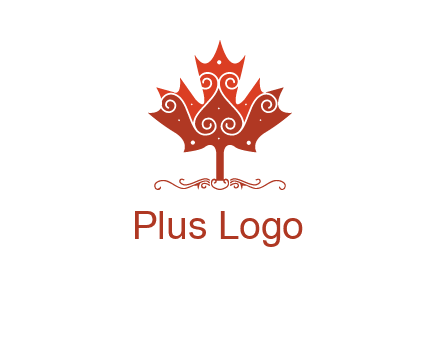 design on maple leaf logo