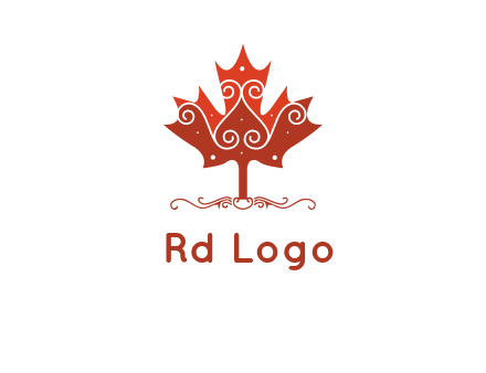 design on maple leaf logo