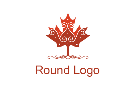 design on maple leaf logo