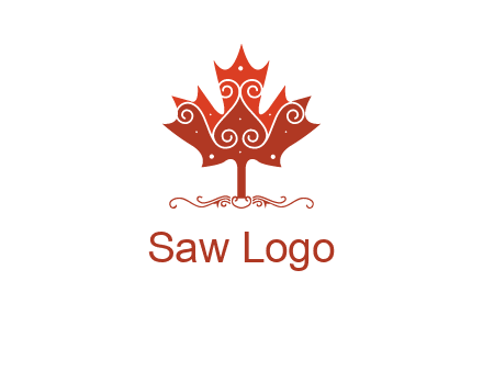design on maple leaf logo