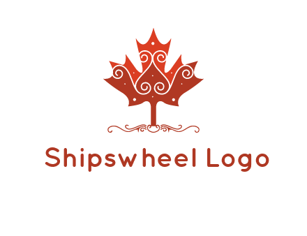 design on maple leaf logo