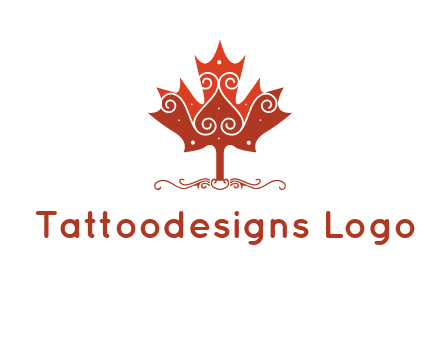 design on maple leaf logo