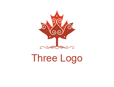 design on maple leaf logo