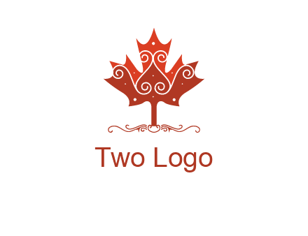design on maple leaf logo