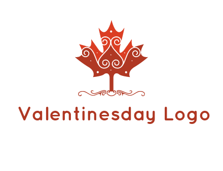 design on maple leaf logo