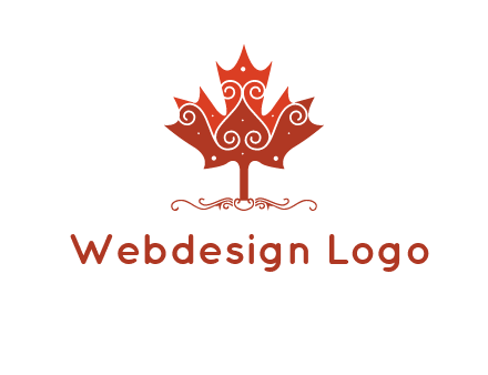 design on maple leaf logo