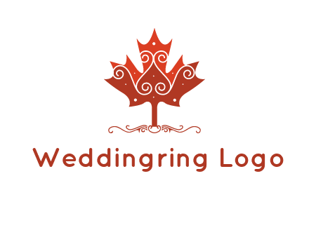design on maple leaf logo