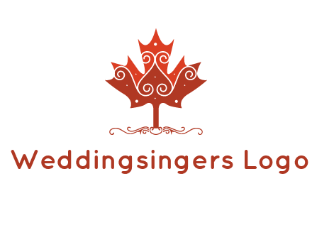 design on maple leaf logo
