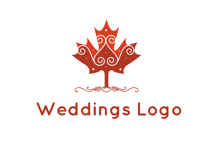 design on maple leaf logo