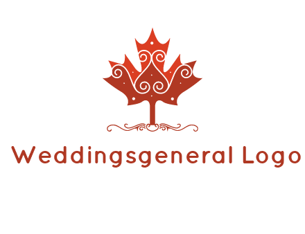 design on maple leaf logo