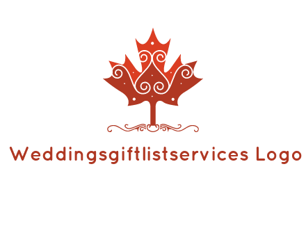 design on maple leaf logo
