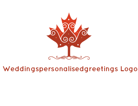 design on maple leaf logo