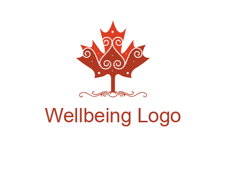 design on maple leaf logo