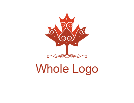 design on maple leaf logo
