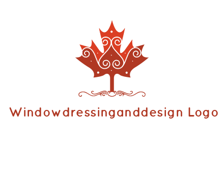 design on maple leaf logo