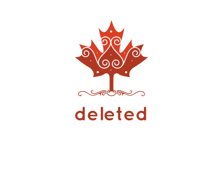 design on maple leaf logo