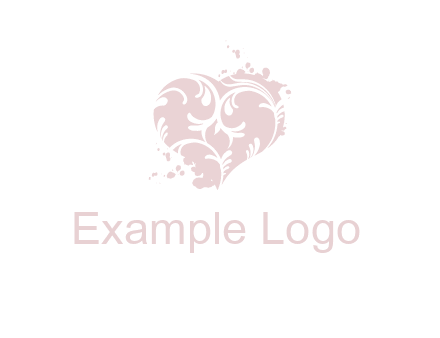 ornament heart icon