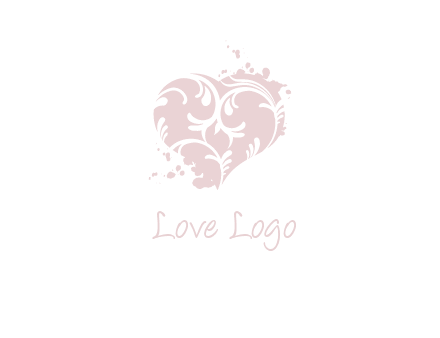 ornament heart icon