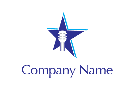 guitar head and star logo