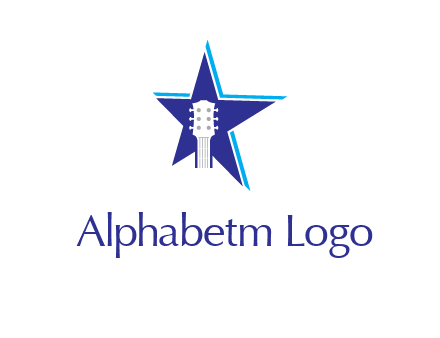 guitar head and star logo